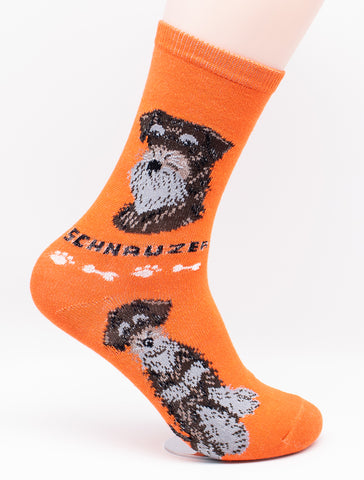 Schnauzer Socks Dog Breed Foozy Novelty Socks