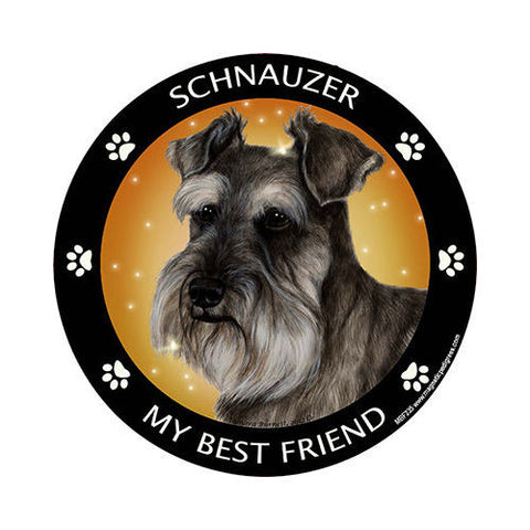 Schnauzer Uncropped My Best Friend Dog Breed Magnet