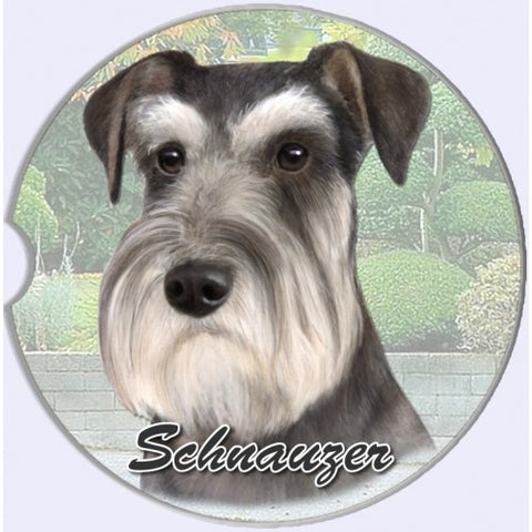 Schnauzer Uncropped Sandstone Absorbent Dog Breed Car Coaster