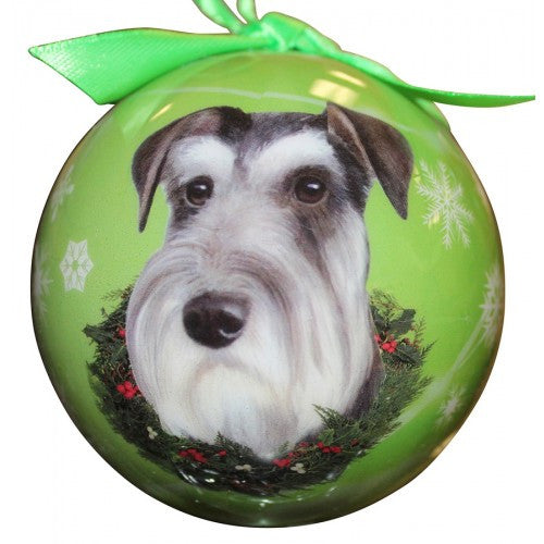Schnauzer Uncropped Shatterproof Dog Breed Christmas Ornament