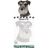 Schnauzer Uncropped List Stationery Notepad