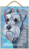 Schnauzer Ursula Dodge Wood Dog Sign