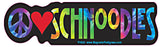 Peace Love Schnoodle Yippie Hippie Dog Car Sticker