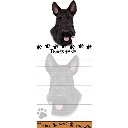 Scottish Terrier Scottie List Stationery Notepad