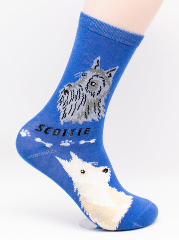 Scottish Terrier Scottie Socks Dog Breed Foozy Novelty Socks