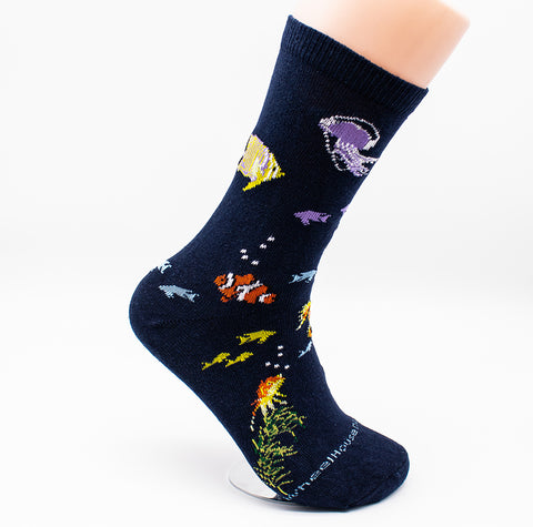 Sea Life Clownfish Aquarium Novelty Socks Medium