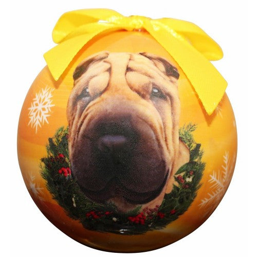 Shar Pei Shatterproof Dog Breed Christmas Ornament