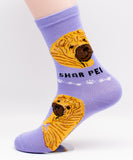 Shar Pei Socks Dog Breed Foozy Novelty Socks