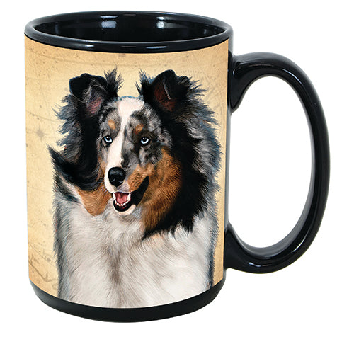 Faithful Friends Sheltie Blue Merle Dog Breed Coffee Mug
