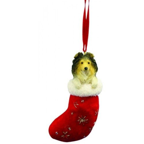 Santa's Little Pals Sheltie Dog Christmas Ornament