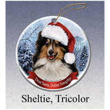 Sheltie Tri Color Howliday Dog Christmas Ornament