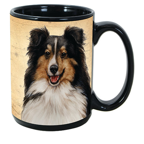 Faithful Friends Sheltie Tri Color Dog Breed Coffee Mug