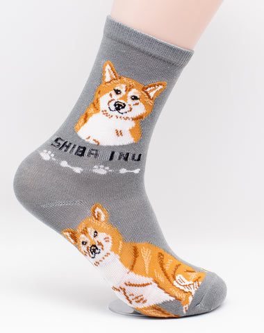 Shiba Inu Socks Dog Breed Foozy Novelty Socks