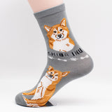 Shiba Inu Socks Dog Breed Foozy Novelty Socks