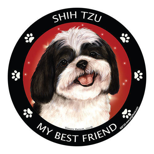 Shih Tzu Black My Best Friend Dog Breed Magnet