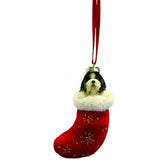 Santa's Little Pals Shih Tzu Black Dog Christmas Ornament