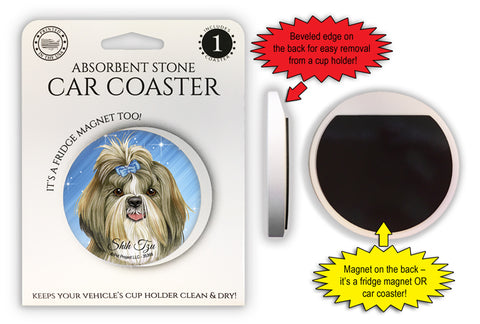 Shih Tzu Assorted Magnetic Car Coaster