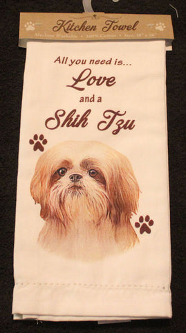 Shih Tzu Tan Puppy Dish Towel