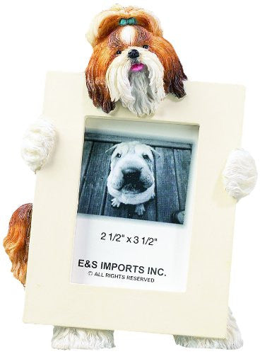 Shih Tzu Tan Dog Picture Frame Holder