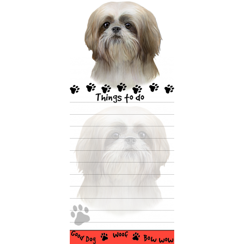Shih Tzu Tan Puppy List Stationery Notepad