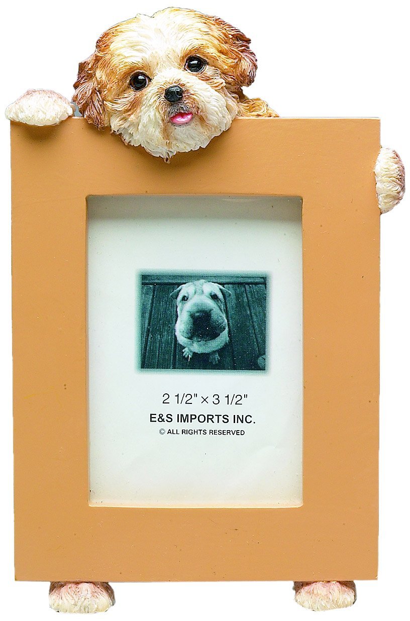 Shih Tzu Tan Puppy Dog Picture Frame Holder