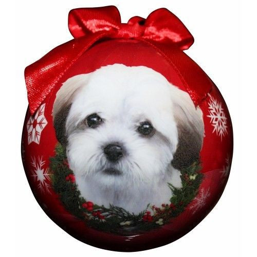 Shih Poo Shatterproof Dog Breed Christmas Ornament