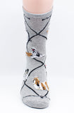 Shih Tzu Dog Breed Novelty Socks Gray
