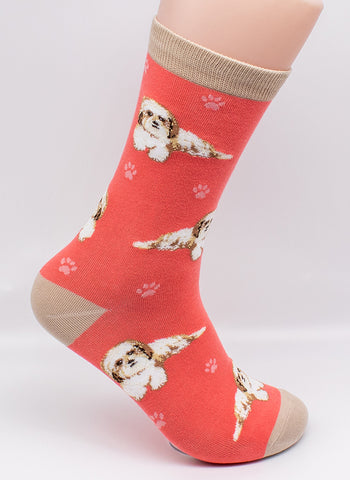 Shih Tzu Tan Dog Breed Novelty Socks