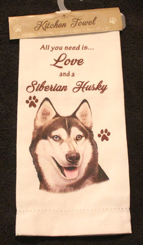 Siberian Husky Dish Towel