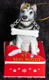 Siberian Husky Statue Best Buddy Christmas Ornament