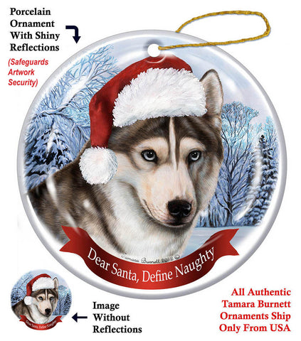 Siberian Husky Howliday Dog Christmas Ornament