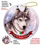 Siberian Husky Howliday Dog Christmas Ornament