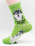 Siberian Husky Socks Dog Breed Foozy Novelty Socks