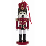 Siberian Husky Dog Toy Soldier Nutcracker Christmas Ornament