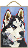 Siberian Husky Ursula Dodge Wood Dog Sign