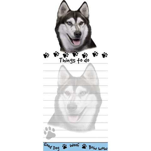 Siberian Husky List Stationery Notepad