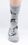 Silver Tabby Cat Dog Breed Novelty Socks Gray