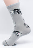 Silver Tabby Cat Dog Breed Novelty Socks Gray