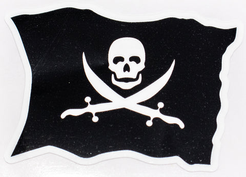 Skull And Swords Pirate Flag Vinyl Car Sticker