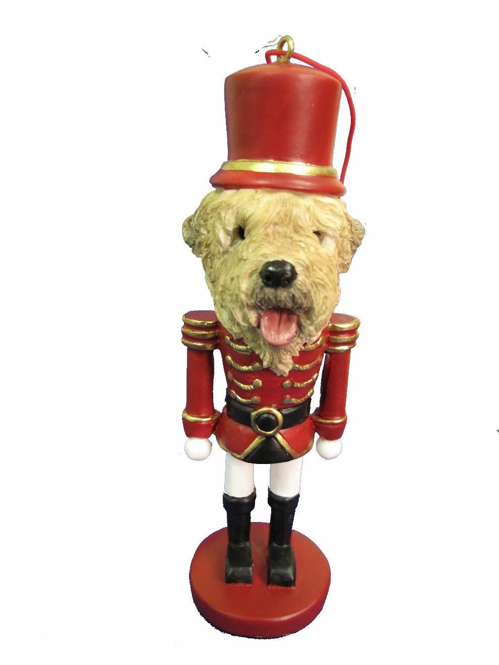 Soft Coated Wheaten Terrier Dog Toy Soldier Nutcracker Christmas Ornament
