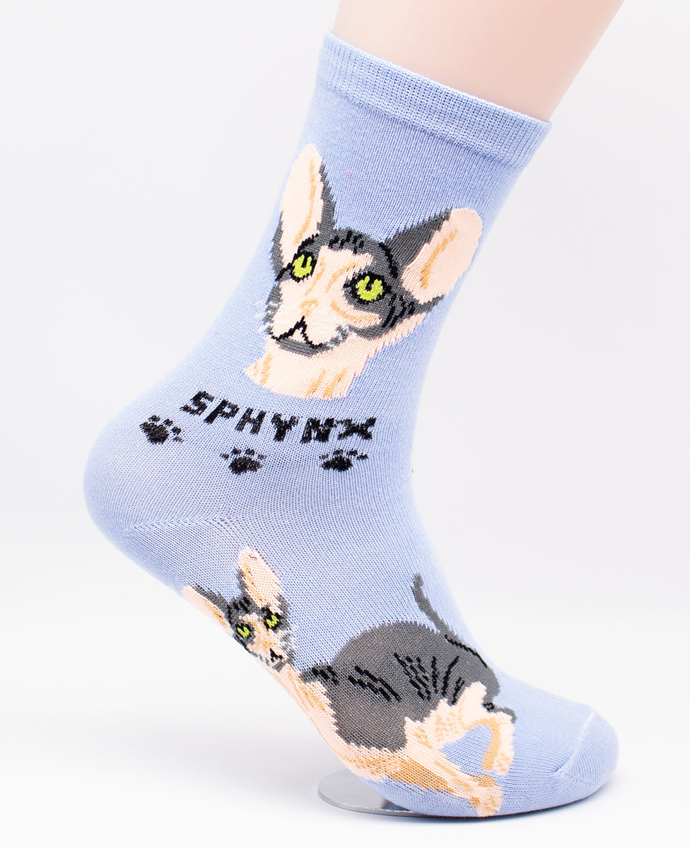 Sphynx Socks Cat Breed Foozy Novelty Socks