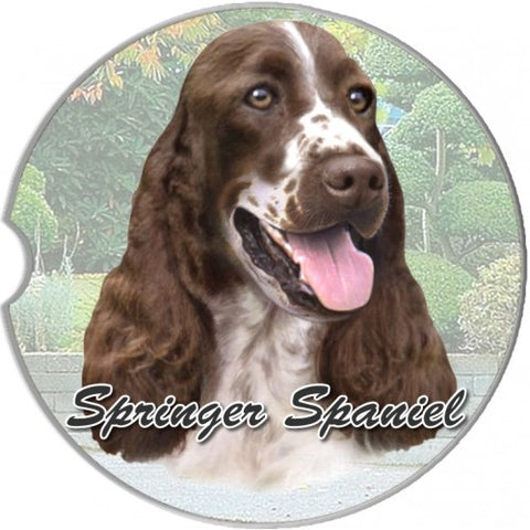 Springer Spaniel Sandstone Absorbent Dog Breed Car Coaster