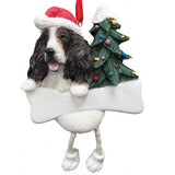 Dangling Leg Springer Spaniel Dog Christmas Ornament
