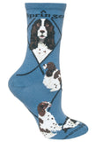 Springer Spaniel Dog Breed Novelty Socks Gray