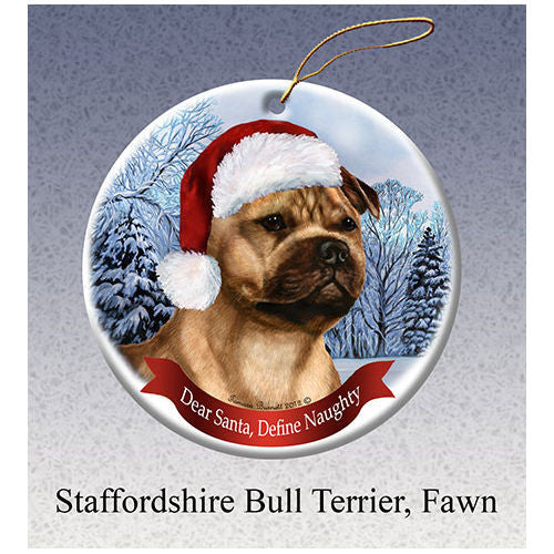 Staffordshire Bull Terrier Howliday Dog Christmas Ornament
