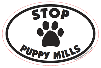 Stop Puppy Mills Euro Style Dog Magnet