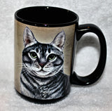 Faithful Friends Tabby Silver Cat Dog Breed Coffee Mug