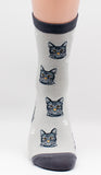 Silver Tabby Cat Breed Novelty Socks