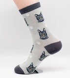 Silver Tabby Cat Breed Novelty Socks