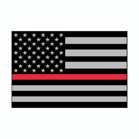 Thin Red Line US American Flag Support Firefighters Vinyl Car Sticker
